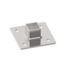 Edelstahl V2A Bodenhalter eckig Profil Bodenflansch Bodenanker Pfostenhalter 40x40x2mm